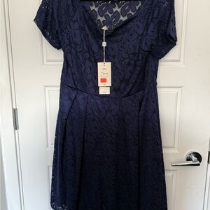 Chic Navy Lace Dress